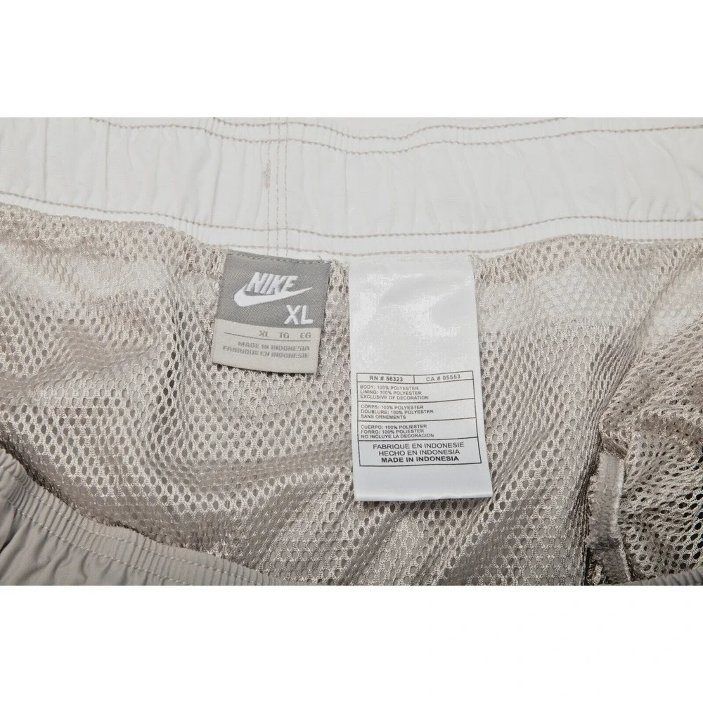 Nike Men's Athletic Shorts Gray with Navy and White Side Stripes